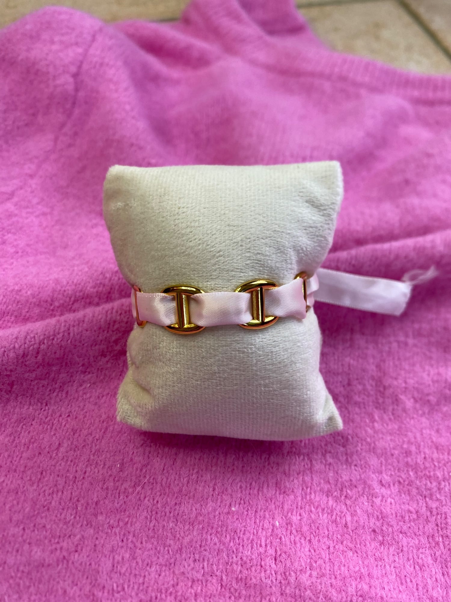 Jonc ruban  maille marine blossom