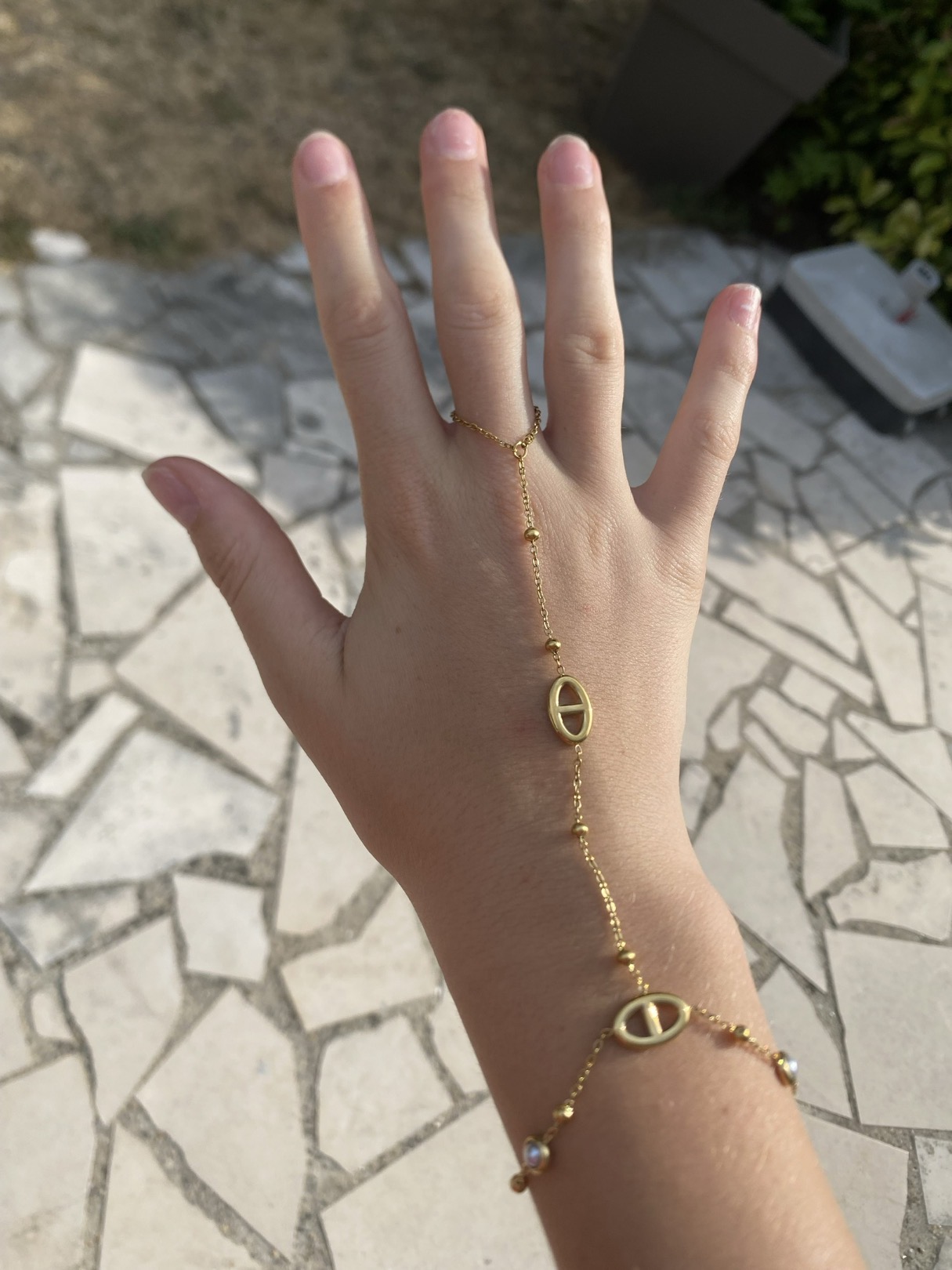 Chaine de main maille marine Eva